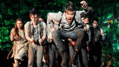 Jason Ralph as Boy and the cast of Peter and the Starcatcher.