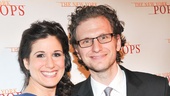 Broadway couple Stephanie J. Block and Sebastian Arcelus give us a smile.
