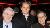 Christopher Durang celebrates his Drama Critics’ Circle Best Play win with fellow Tony nominees Billy Magnussen and director Nicholas Martin. 