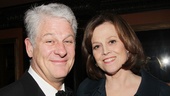 Flea Theatre founder Jim Simpson enjoys the festivities with his wife, Vanya leading lady Sigourney Weaver.