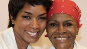 After the show, Academy Award nominee Angela Bassett congratulates Tony nominee Cicely Tyson on a powerful performance.
