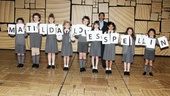 Special guest Arvind Mahankali steps in for a final shot with the young actors of Matilda. (Too bad there weren’t enough cast members to put the G in “spelling”!)