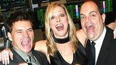 The Producers stars Hunter Foster,Angie Schworer and Brad Oscar show theirexcitement for getting up early in the morning!