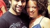 The celebration is doubly sweet for leading man Corbin Bleu (with co-star Marcy Harriell)—In the Heights marks his Broadway debut!