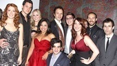 Bloody Bloody Andrew Jackson opening night – Nadia Quinn, Heath Calvert, Kate Cullen Roberts, Maria Christina Oliveras, Justin Levine, Jacob Grigolia-Rosenbaum, Charlie Rosen, Erin Felgar, Joe Jung, Eli James