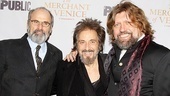 The men behind Merchant: director Daniel Sullivan, star Al Pacino, and Public Theater artistic director Oskar Eustis