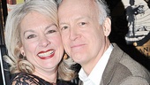 A Small Fire leading couple Michele Pawk and Reed Birney embrace on their big opening night.