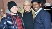 My two sons! James Earl Jones gets between real-life offspring Flynn Earl Jones and former Fences co-star Courtney B. Vance.