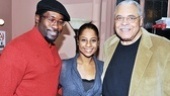 Also on hand to congratulate James Earl Jones are Through the Night playwright/star Daniel Beaty and Hair alum Nicole Lewis.