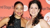 Lookin' good ladies! Sanaa Lathan and Stephanie J. Block have just journeyed 70 years together on stage, but they're fresh and fabulous for our camera. 