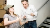 Sometimes a team player like Parker helps castmate Chip Zien out with handy notes: "I need you to emote more." 