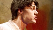 Finn Wittrock as Calisto and Merritt Wever as Elicia in The Illusion.