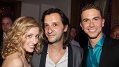 Designer Rob Howell gets between Ghost leads Caissie Levy and Richard Fleeshman. 