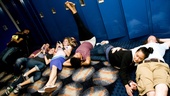 Hair Cast at Mets Game – relaxing at lockers