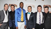 <i>Follies</i> opening night – Clifton Samuels, Matthew deGuzman, Lawrence Alexander, Brandon Bieber, Amos Wolff and John Carroll