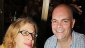 The Addams Family’s Jackie Hoffman and Brad Oscar get kooky at the Flea Market autograph table. 