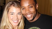 Morgan James cozies up to co-star Wallace Smith, who plays Judas. 
