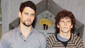 Close friends in real life, Justin Bartha and Jesse Eisenberg get to play roommates on stage in Asuncion.