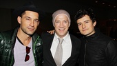 Super-agent Bryan Lourd is sandwiched by handsome actors Enrique Murciano and Orlando Bloom. 