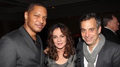 Stockard Channing gets between Justin Ellington, who composed original music for the production, and her Other Desert Cities and Pal Joey director, Joe Mantello. 