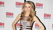 Entering the opening night party, rising star Nina Arianda strikes a pose in a BCBG mini and sky-high heels.
