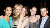 Nina Arianda gets a group hug from former NYU classmates Zoey Martinson, Katie Meister and Julie Sharbutt, plus Bengal Tiger at the Baghdad Zoo alum Brad Fleischer.