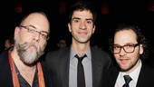 Scenic and costume designer David Zinn gets a party pic with Hamish Linklater and director Sam Gold. 