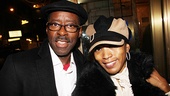 On her night off from The Mountaintop, Angela Bassett arrives with her actor husband, Courtney B. Vance. Nice hats!
