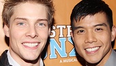 Godspell co-stars Hunter Parrish and Telly Leung check out Broadway's newest musical on their night off.
