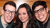 The holy trinity! Nick Blaemire, Anna Maria Perez de Tagle and George Salazar prove that sometimes three's company after all.