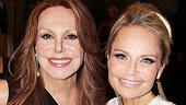 Marlo Thomas, who won raves this season on Broadway in Relatively Speaking, congratulates Kristin Chenoweth. 