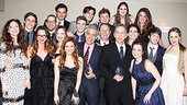 The cast of Carrie surrounds its creators, Lawrence D. Cohen, Michael Gore and Dean Pitchford, all of whom where honored at this year’s gala.