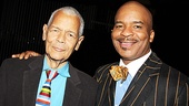 Also on hand was former NAACP chairman and civil rights activist Julian Bond. Here Bond is greeted backstage by star David Alan Grier.