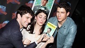 ...or do they? Michael Urie and Stephanie Rothenberg (Rosemary) get mischievous with Nick Jonas’ Playbill portrait.