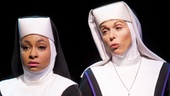 Raven-Symoné as Deloris Van Cartier and Carolee Carmello as Mother Superior in Sister Act.