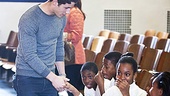 On a field trip to mentor Brooklyn middle school performers, Nick Jonas introduces himself…and the kids are speechless!