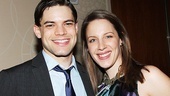 Drama League Distinguished Performance nominees (and Tony nominees!) Jeremy Jordan (Newsies) and Jessie Mueller (On a Clear Day) hang out at the luncheon.