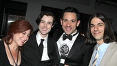 Newly anointed Best Actor Steve Kazee is flanked by Once co-stars Anne L. Nathan, Will Connolly and Lucas Papaelias.