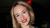 With one show under her belt, Sarah Goldberg gets a very warm welcome to the Walter Kerr Theatre. 