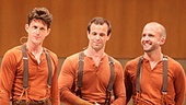 Broadway Across America's Bob Bucci introduces War Horse actors Tim Lewis, Tommy Luther, Stuart Angell and Ian Piears.