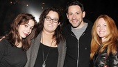 O’Donnell and Rounds pose with the show’s leading couple, Tony nominee Cristin Milioti and Tony winner Steve Kazee.