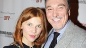 Clemence Poesy poses with Patrick Page, who plays the scheming Comte de Guiche.