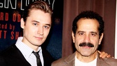 Seth Numrich and Tony Shalhoub play father and son in Golden Boy. Here, we can almost make out the family resemblance. 