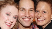 Celia Weston and Arija Bareikis take in their Last Night of Ballyhoo co-star Paul Rudd’s latest Broadway venture, and Rudd couldn’t look happier to see his former castmates. Check out Rudd, Asner and more in Grace at the Cort Theatre.