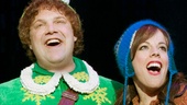 Jordan Gelber as Buddy and Leslie Kritzer as Jovie in Elf.