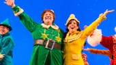 The company of Elf on Broadway.