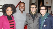 Did Lin-Manuel Miranda inspire Darren to put on his glasses? Tony winners Adriane Lenox and Lin join Henry and Criss for a photo.