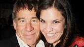 Lindsay Mendez gets close to veteran Broadway composer Stephen Schwartz.