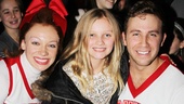 Vivienne hangs out on the knee of cast member Dahlston Delgado and joins Courtney Corbeille for a photo.