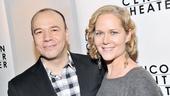Danny Burstein (Tokio) grabs a photo with his wife, Tony nominee Rebecca Luker.